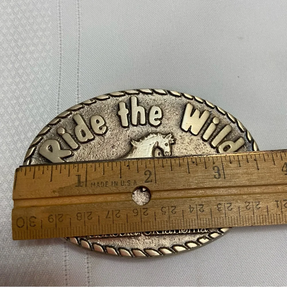Solid Bronze “Ride the Wild Horse”Collectible Western Cowboy/Cowgirl Buckle